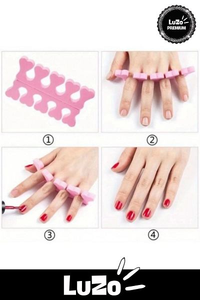 LuZo Premium Series Flexible Soft Nail Polish Non-Smearing Finger Separator Sponge Manicure Pedicure Apparatus 10 Pieces