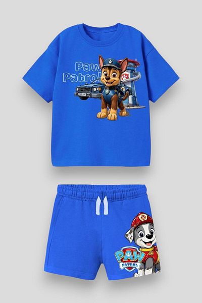 Magu Set de tricou și pantaloni scurți pentru băieți din bumbac cu imprimeu cu ulei