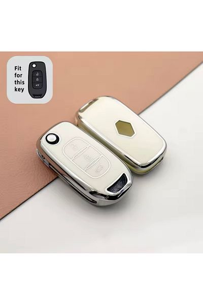 YıldızTuning Renault Kaleos Switch Case Cover White-Silver