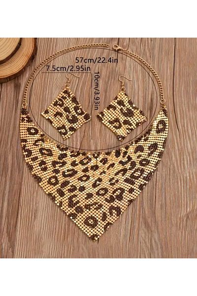 Ivory Pearl Leopard Jewelry Set