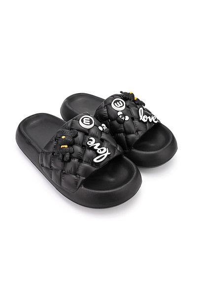 Tmall Women's Slippers, Foam, Sa54, Black