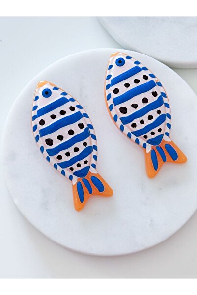 CHARMLUCKY Blue Fish Earrings