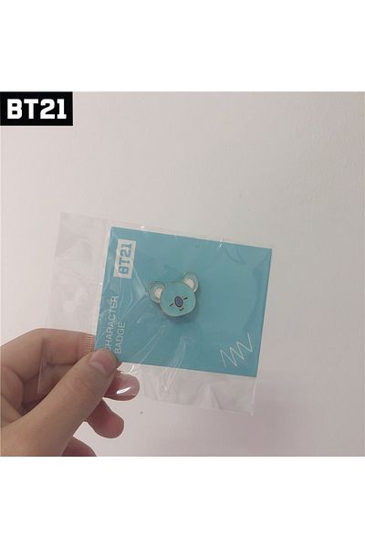 Choice 2.5-3CM KOYA Kawaii Bt21 Cooky Tata Brooch Badge Fans Collect NEW Alloy Pins Diy Hats Clothes Backpa