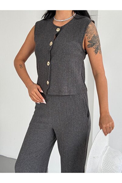 Ekim Store Buttoned Uludağ Vest Trousers Double Set