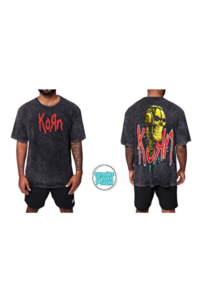 RİSE Tricou supradimensionat cu spălat Korn