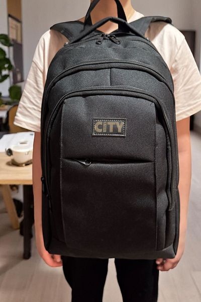 Stok CITY Black Series Αδειοδοτημένο σακίδιο πλάτης Μαύρο Σχολικό με τσέπη Laptop疱alı 45*30*22 cm