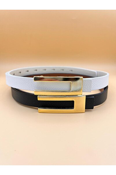 Desre Moda Pachet de 2 Basic Gold Femei Curea Pantaloni Curea Rochie Curea Cămașă Curea Trage Curea