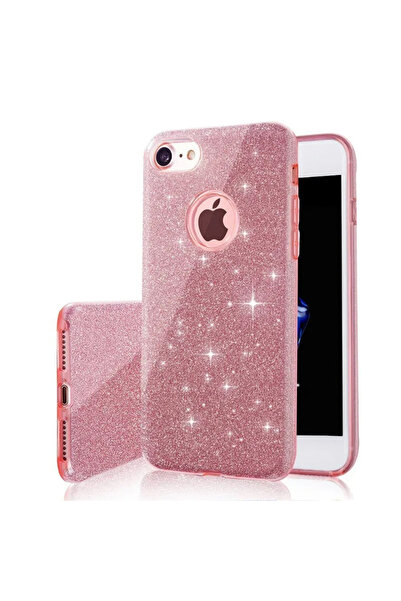 GRABONO Apple Iphone 7 Plus / Iphone 8 Plus Kılıf Parlak Simli Muhteşem Görünüm, Sert Ve Dayanıklı