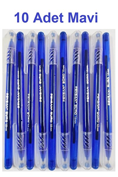 KarmaOfis Office Pen 1.0 Blue Ballpoint Pen 10 Pieces