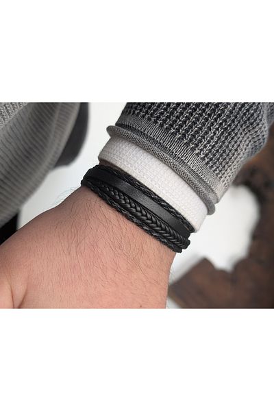 cheetah quality Custom Made Genuine Leather Men's Bracelet