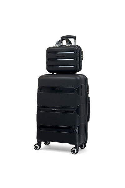 Reymond Luggage Lucas Polipropilen Kırılmaz Valiz Seti, Orta Boy&Makyaj