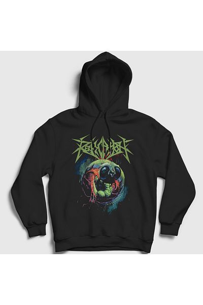 Presmono Унисекс черен суитшърт с качулка Teratogenesis Revocation 540218tt
