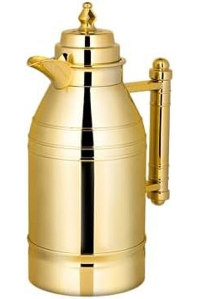 ALSAIF Coffee And Tea Vaccum Flask In Gold / Leak-proof And Keeps Drinks Hot 1.3 Liter