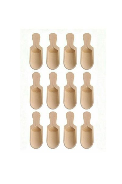 kamptek kamp teknolojisi Kamptek Wooden Spice Scale Spoon Shovel Design 12 Pieces Small Size