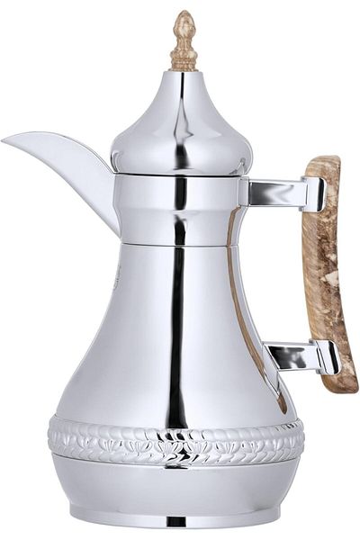 ALSAIF Coffee And Tea Thermos Kinaz With Marble Handle By Al Saif, Double-wall Stainless Steel, Leak-proof,