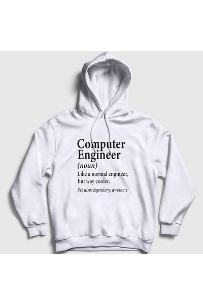 Presmono Unisex Λευκός Μηχανικός Υπολογιστών Δώρο Μηχανικός Υπολογιστών Φούτερ με κουκούλα 536883 ττ