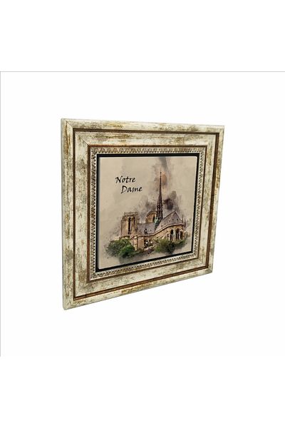 Sadrazam Notre Dame Printed Natural Stone Painting (25 X 25 Krg-5)