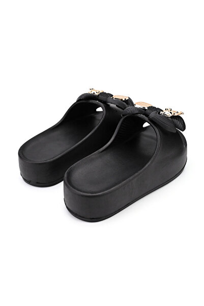 Tmall Women's Casual Slippers, Foam, Lightweight, Sa45, Black