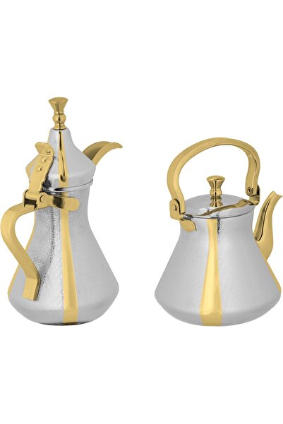 ALSAIF 2 Pieces Dallah and Jug Set Dallah for preparing and serving Arabic coffee