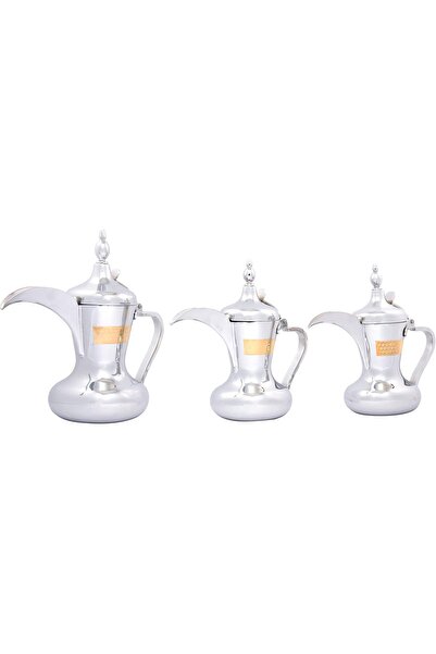 ALSAIF Saif Dallah Set 32/26/48 oz with elegant traditional design, ideal for preparing and serving coffee