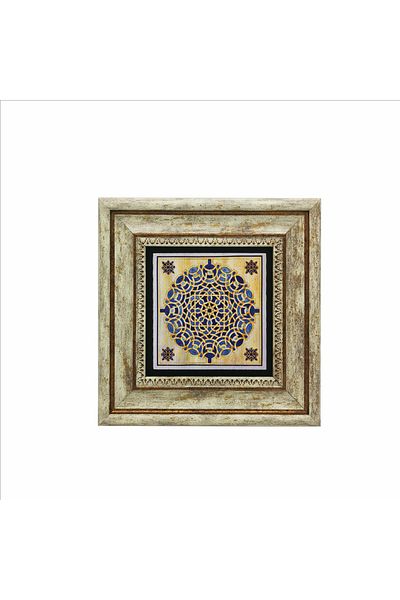 Sadrazam Pattern Printed Natural Stone Painting (20 X 20 Kd-22)