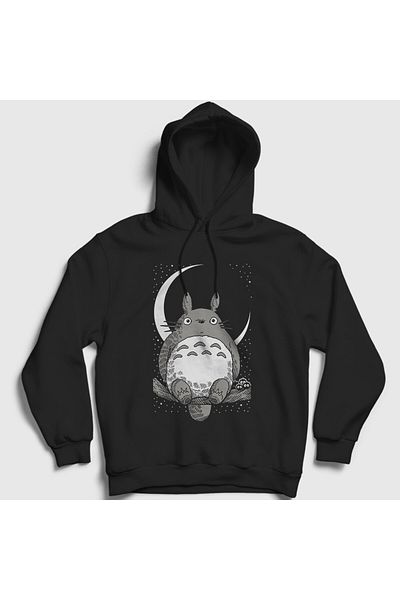 Presmono Unisex Μαύρο φούτερ My Neighbor Totoro Night Hooded 539461 ττ