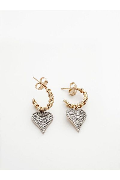 hena Zircon Embroidered Heart Rose Vip Xuping Earrings