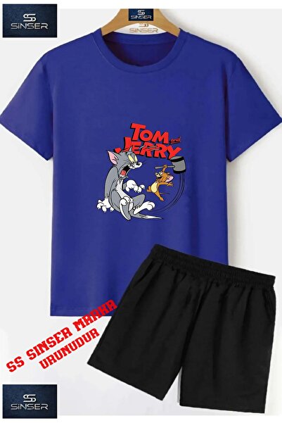 SS SİNSER Children's "Tomm Jerry Tokmak" Custom Printed Crew Neck T-Shirt - S...