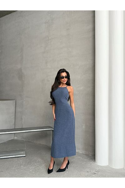 Ekim Store Rochie maxi înfășurată cu bretele subțiri