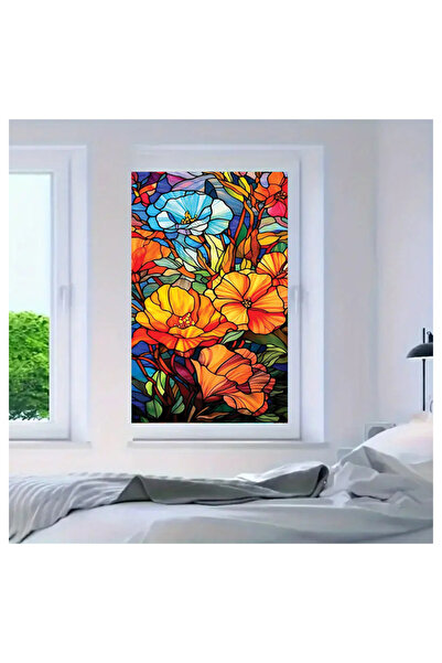 WINK FOL Cam Vitray Folyo, Kendindin Yapışkanlı, Desnli Buzlu Cam Folyo 61x100 cm