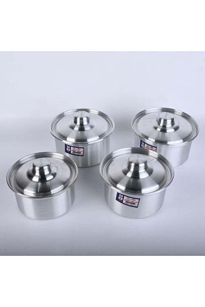 ALMUFARREJ Aluminum Cookware Set - Small Size, 4 Pieces (12-16 and 19-22 cm)