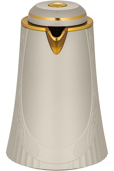 ALSAIF طقم قوارير قهوة وشاي مفرغة من الهواء، رمادي/ذهبي، مانعة للتسرب، تحافظ على سخونة المشروبات، سعة 0.7/1.0 لتر