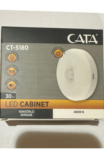 Cata CT-5180 4000K (Günışığı) Sensörlü Şarjlı Mıknatıslı Kabin Led Ampul