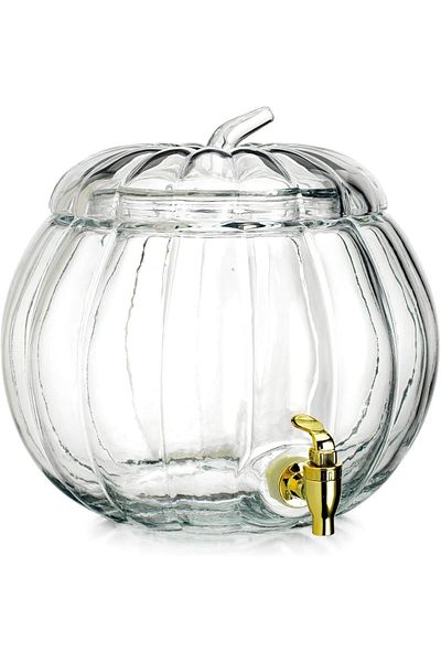 ALSAIF Clear Glass Beverage Dispenser, Sealant Faucet, Wide Nozzle Easy To Fill, 8l.