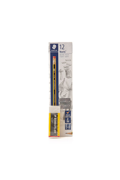 Staedtler أقلام رصاص جرافيت HB مع ممحاة