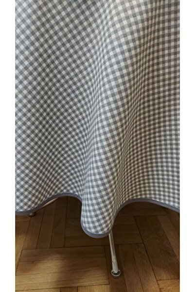 gonk Round, Plaid, Duck (Liquid Pusher, Stain Proof) Fabric, Tablecloth