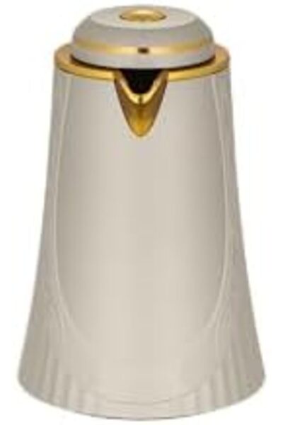 ALSAIF طقم قوارير قهوة وشاي مفرغة من الهواء، رمادي/ذهبي، مانعة للتسرب، تحافظ على سخونة المشروبات، سعة 0.7/1.0 لتر