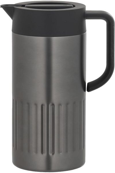 ALSAIF Clara Coffee And Tea Thermos, Stainless Steel, Leak-proof, Lightweight, 1 Liter Capacity, Dark Gray