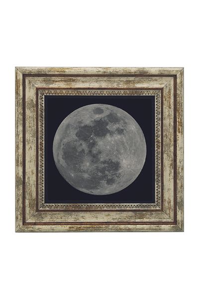 Sadrazam Full Moon Printed Natural Stone Table (25 X 25 Krg-175)