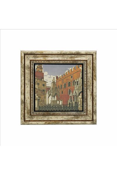 Sadrazam Italy Visual Printed Natural Stone Painting (25 X 25 Krg-56)