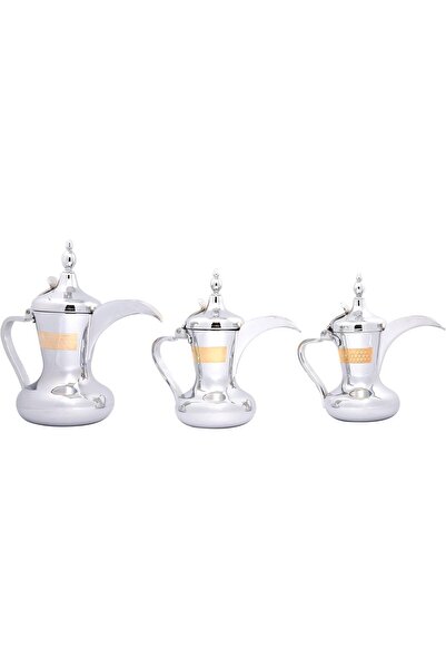 ALSAIF Saif Dallah Set 32/26/48 oz with elegant traditional design, ideal for preparing and serving coffee