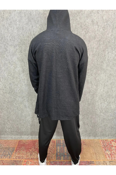 FıttingRoom Oversize Hooded Bohemian Poncho