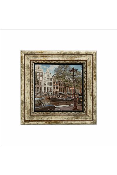 Sadrazam Amsterdam Visual Printed Natural Stone Painting (25 X 25 Krg-17)