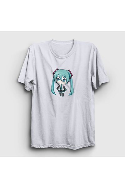 Presmono Unisex Λευκό T-Shirt Anime Hatsune Miku Chibi 538067 ττ
