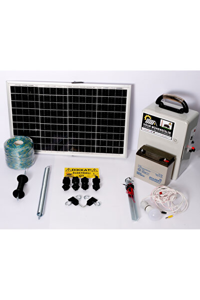 Uğur Mühendislik Mersin Elektrikli Çit(24AH-SET2) Domuz Kovucu Cihazı 50 Watt...