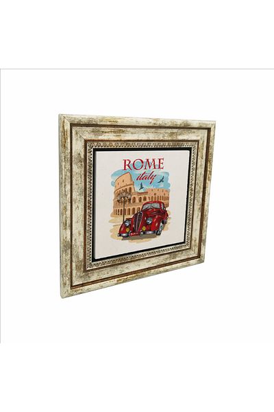Sadrazam Roman Visual Printed Natural Stone Painting (25 X 25 Krg-45)