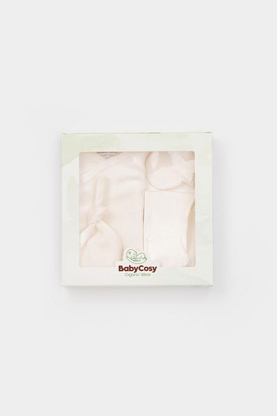 Magu Unisex Baby Organic Cotton Ribbed 4-Piece Hospital Discharge Set