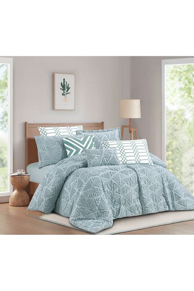 Levore Livori comforter set, made of durable and soft fabric, with a modern and distinctive pattern that satisfies all tastes, 8 pieces, king size
