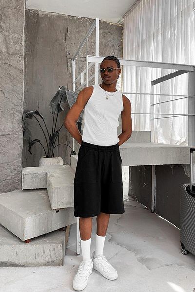 HAFKAGİYİM White Cozy Basic Tank Top Lycra Premium Corded Tank Top