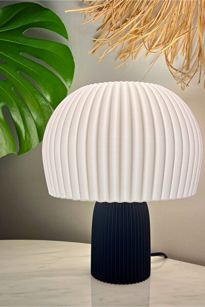 Moonart Design Oria Modern Mantar Masa Lambası | Dekoratif Abajur, Gece Lambası